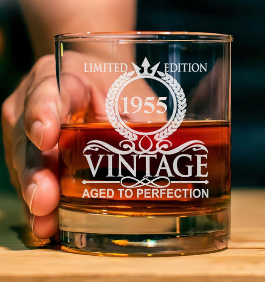 70th Birthday Gift - Age To Perfection Limited Edition - 70th Whiskey Glass - For Anniversary - Birthday Funny Gift - Best Gift For Him, Her