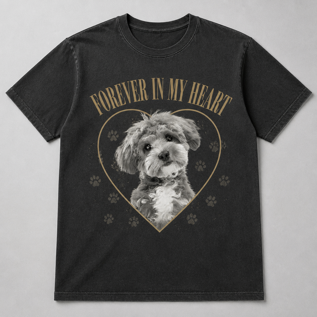 Forever In My Heart Pet Memorial Photo Tee - Personalized T-shirt 2b151e4b-bfa1-4fbc-904e-9ad14d6deaa6.png
