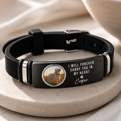 Pet Memorial Photo Bracelet – I Will Forever Carry You In My Heart - Personalized Projection Bracelet 2b1f1822-5106-4e1f-8d5d-26b6ce0238b0.jpg