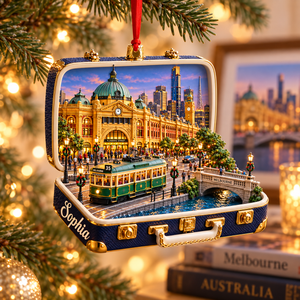 Personalized 3D Melbourne Christmas Suitcase Ornament with Tram – Melbourne Australia Travel Souvenir & Gift for Melbourne Lovers 2b3961b0-afd9-4858-8137-c4eeb8b56f38-Hanging-Melbourne-miniature-suitcase-ornament-1.png