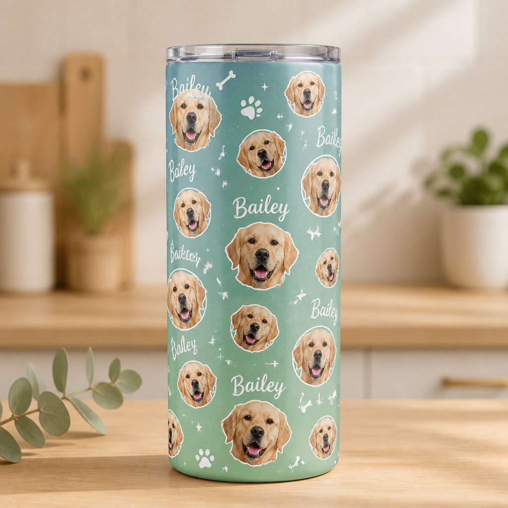 Custom Pet Photo + Name Pattern Tumbler - Personalized Tumbler 2b3ab3c6-0b8e-4965-9687-00132c46d329.png