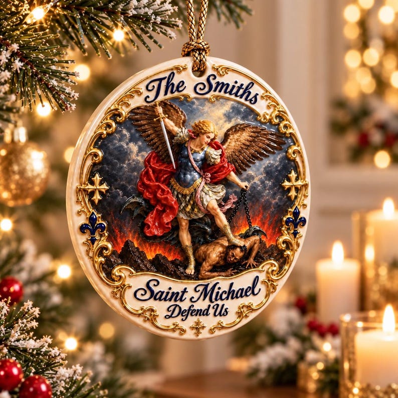 Personalized Saint Michael Ceramic Ornament: Custom 3D Archangel Relief, Special Gift for Mythology Enthusiasts 2b4874d2-6c5b-4b5e-ba9d-8f2363331600-bh2.jpg