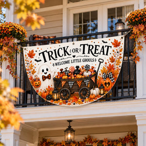 Trick or Treat Ghost Halloween Fan Flag Banner, Halloween Bunting Flag with Grommets, Fall Porch Fence Yard Decor, Indoor Outdoor Party 2b4b0d87-3e73-475c-b643-38d4a21665f2-4.jpg