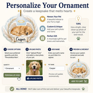 Angel Pet Memorial Shape Ornament – Upload Pet Photo & Name - Personalized Shape Ornament 2b738af1-c373-45b8-a1fd-e14395da75e0.jpg