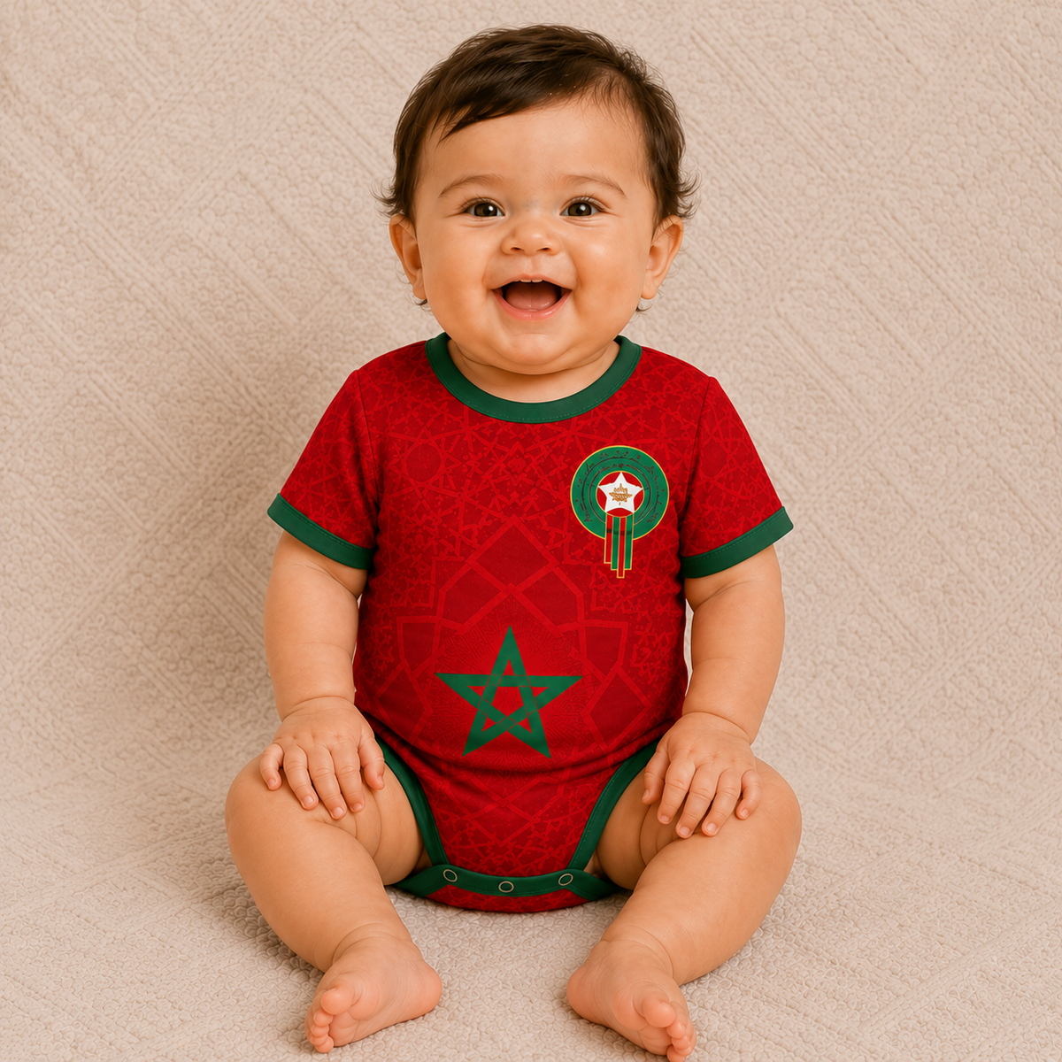 Custom Morocco Baby Bodysuit, Personalized Morocco Soccer Onesie, World Cup 2026 Baby Gift, Custom Name Number Outfit