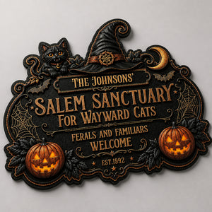 Personalized Salem Sanctuary Halloween Cat Doormat - Personalized Custom Shape Doormat (ZB) 2b8e378c-cf22-4f75-a5ff-0ee192cd01c6.jpg