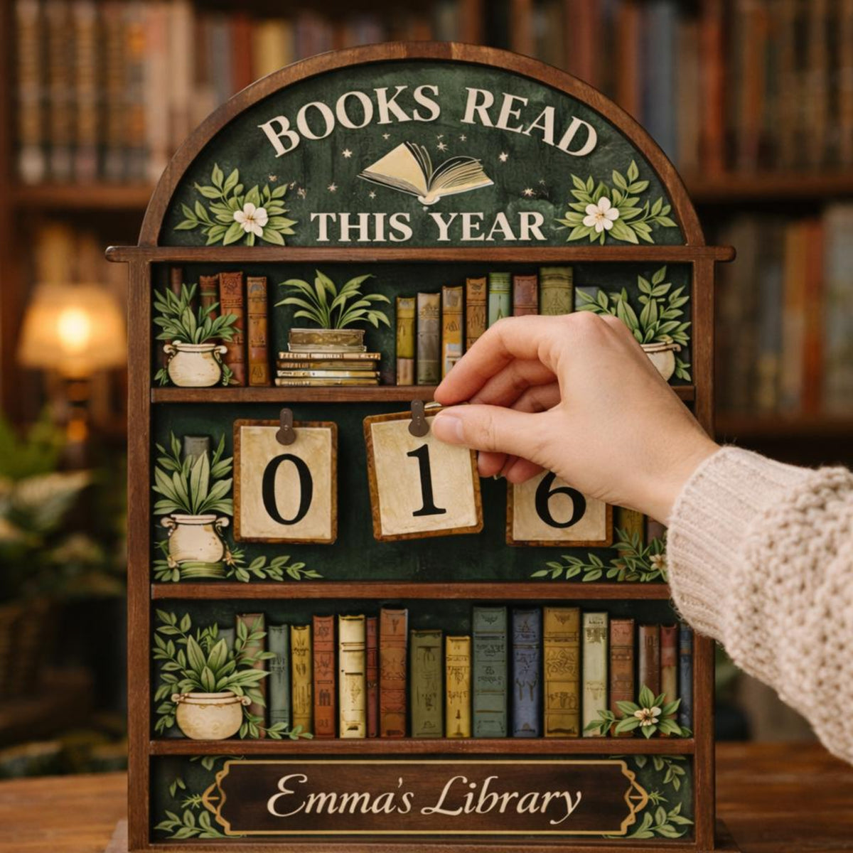 Personalized Wooden Book Tracker, Reading Counter, Library Decor 2b9cdba9-ebe9-4a76-8cc7-751f933f48f7-4.jpg