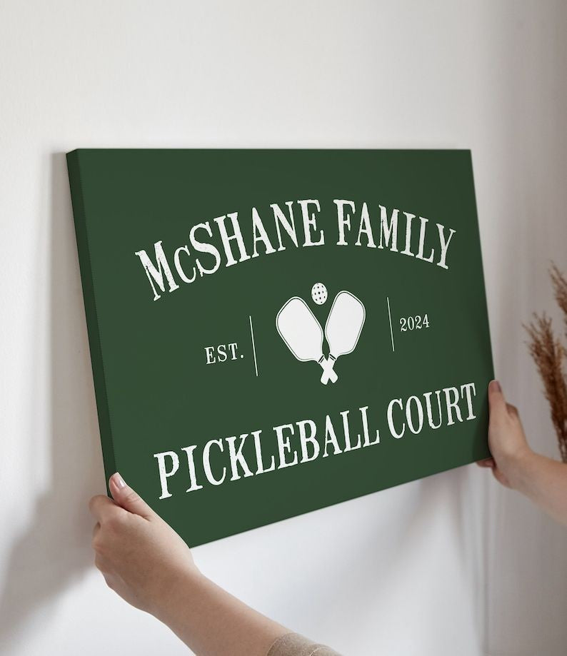 PICKLEBALL COURT Canvas, unique gift for pickleball addicts and pickleball enthusiasts, can be customized, pickleball gift for mother's day
