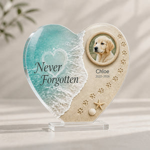 Pet Memorial Heart Acrylic Plaque – Beach Pawprints with Photo, Name & Years - Personalized Heart Shaped Acrylic Plaque 2bdd786d-a26b-4574-bd0d-a775a147bb08.jpg