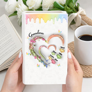 Grandma Mom Sweethearts 3D Effect Faux - Personalized Ceramic Book Vase 2be5f2f5-20bc-49d0-9794-051f509527ad-mk4.jpg