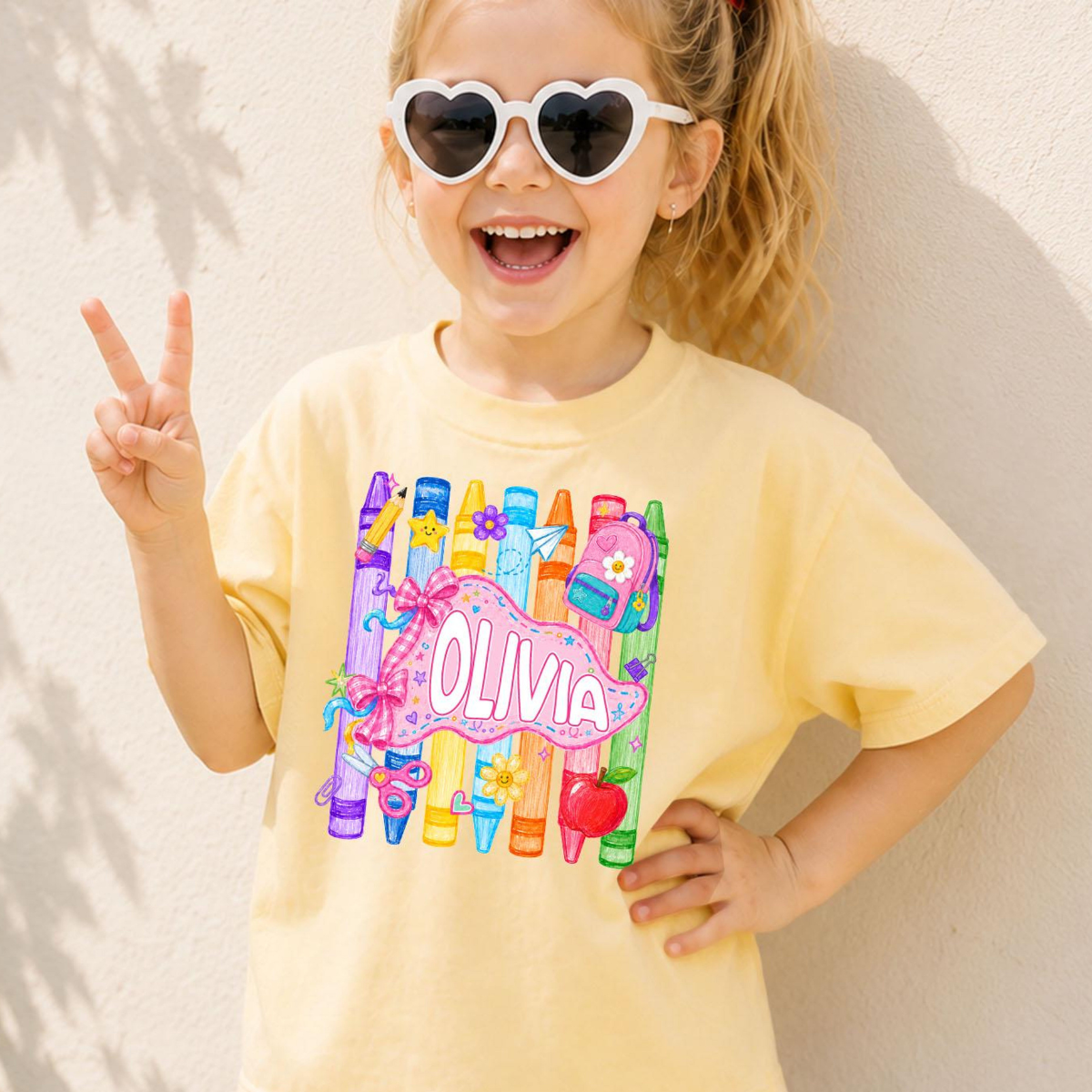 Custom Girls Back to School Shirt, Coquette School Top, Cute Pre K Kindergarten Shirt, First Day Of School Pennant, Kids Name Toddler Tee 2beb6c75-01d2-4e7b-bfdd-c7d4827c9d8c-11.png