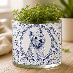 Custom Pet Portrait Plant Pot – Botanical Wreath Edition - Personalized Mini Glass Plant Pot 2bee3dfa-b079-4dbe-96e4-0ebd7f80717c.jpg