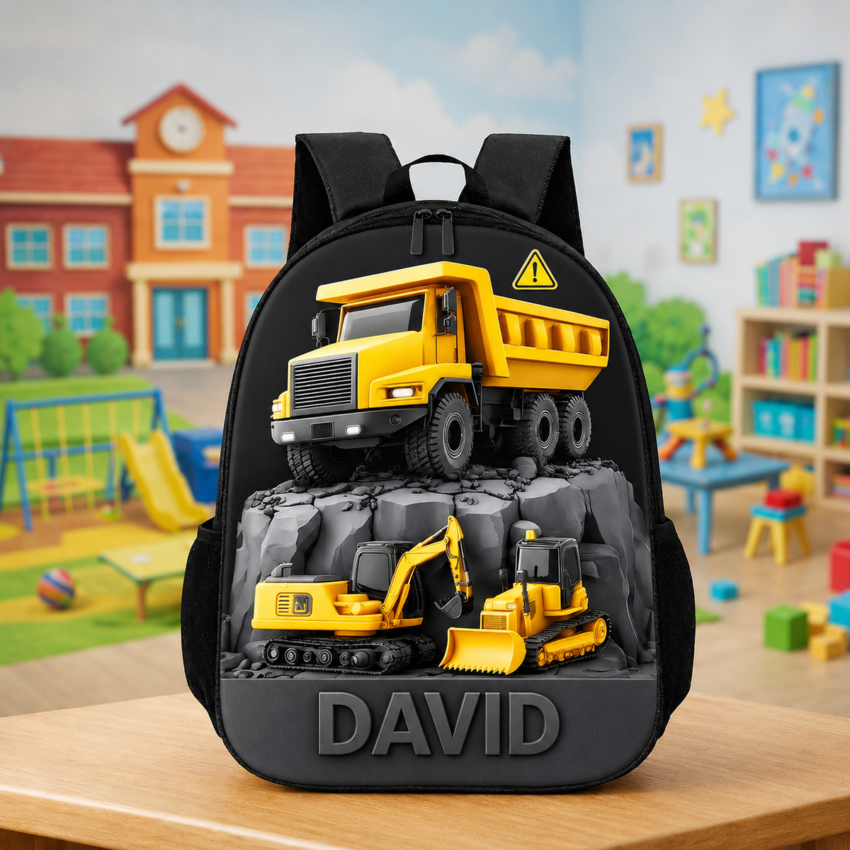 Custom Kids Backpack, Excavator Truck Back To School Backpack, Construction Backpack Birthday ,Gift For Boys, School Bag For Children Toddler