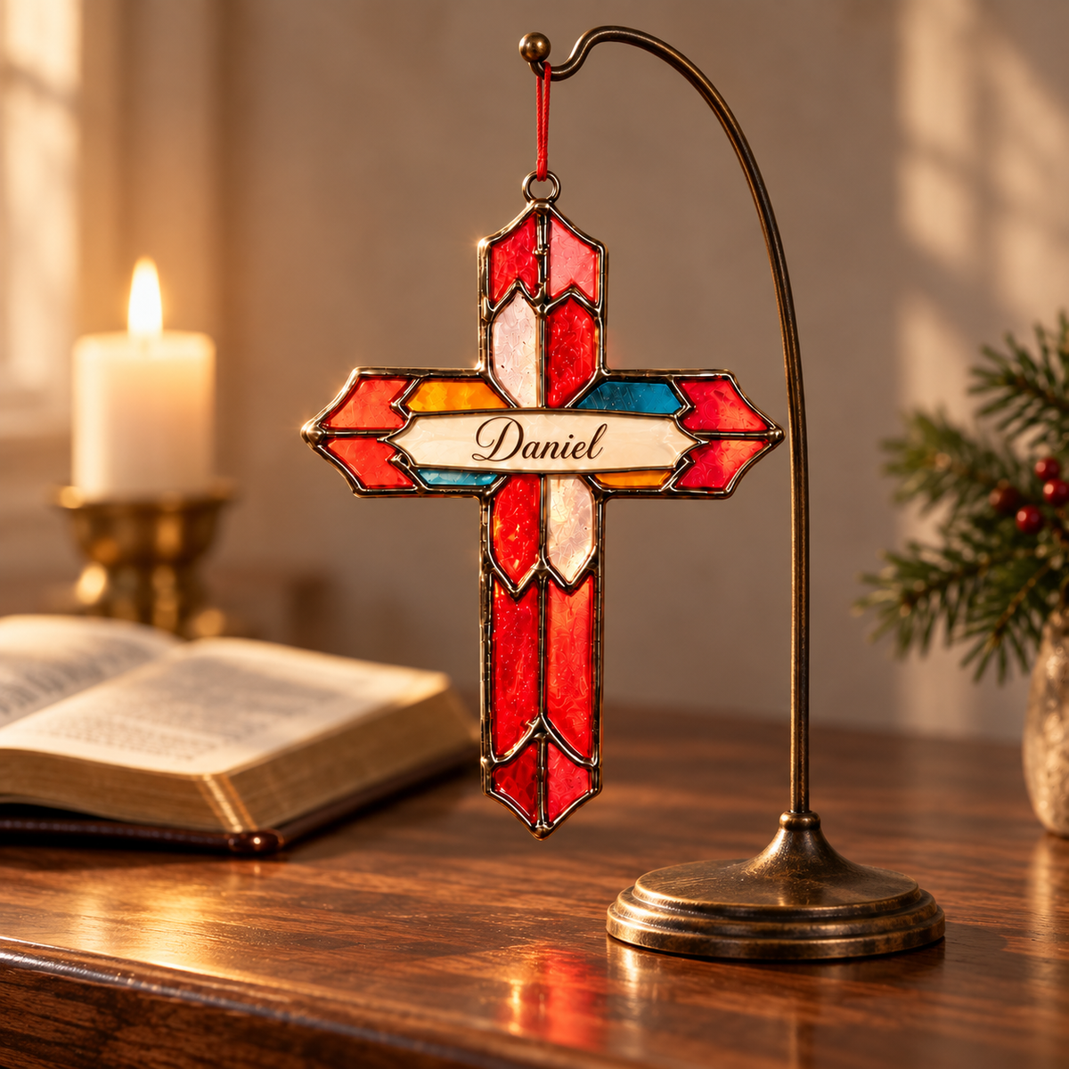 Personalized Stained Glass Style Cross Ornament – Custom Name Christian Christmas Gift & Religious Keepsake 2bfb11d0-6f93-410d-99a6-cbf5238d6a88-Th-nh-gi-Daniel-trong-g-c-t-nh-nguy-n.png