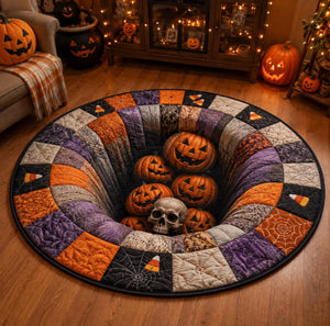 3D Illusion Halloween Round Rug, Haunted House Vortex Floor Mat, Pumpkin Gothic Area Rug, Spooky Halloween Home Decor 2c057945-2f05-439a-8fcb-76aaa48d29dc-3.jpg