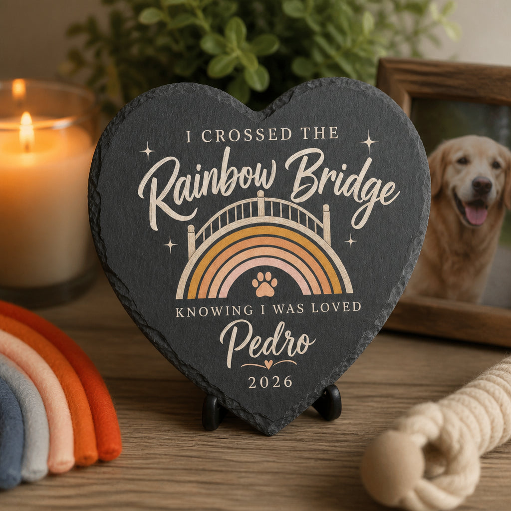 Rainbow Bridge Pet Memorial Slate Heart – Custom Name & Year - Personalized Slate Memorial Stone 2c18b398-778d-416b-8904-1985fc7402f8.jpg
