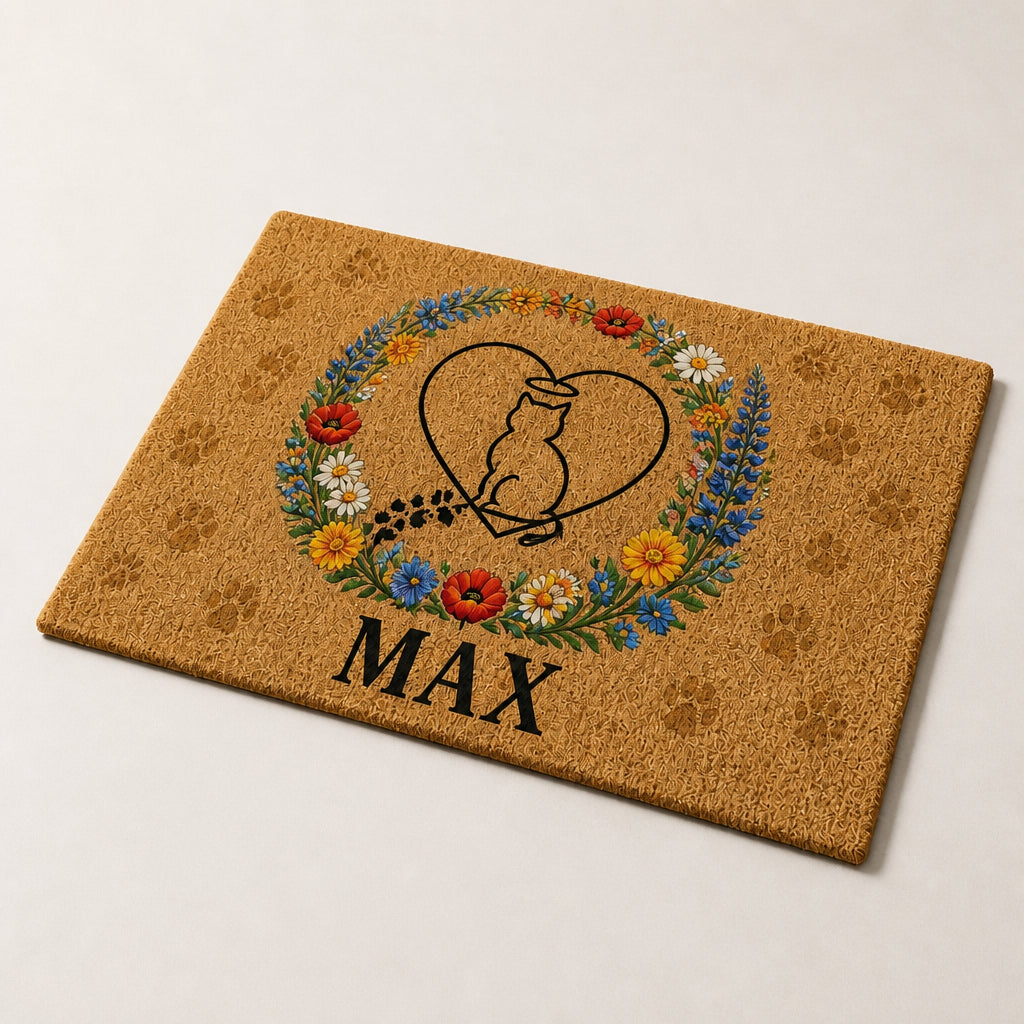 Personalized Cat Memorial Wildflower Doormat - Personalized Doormat 2c1991ec-7dfa-4d04-978c-0dfa32a9ae2f.jpg