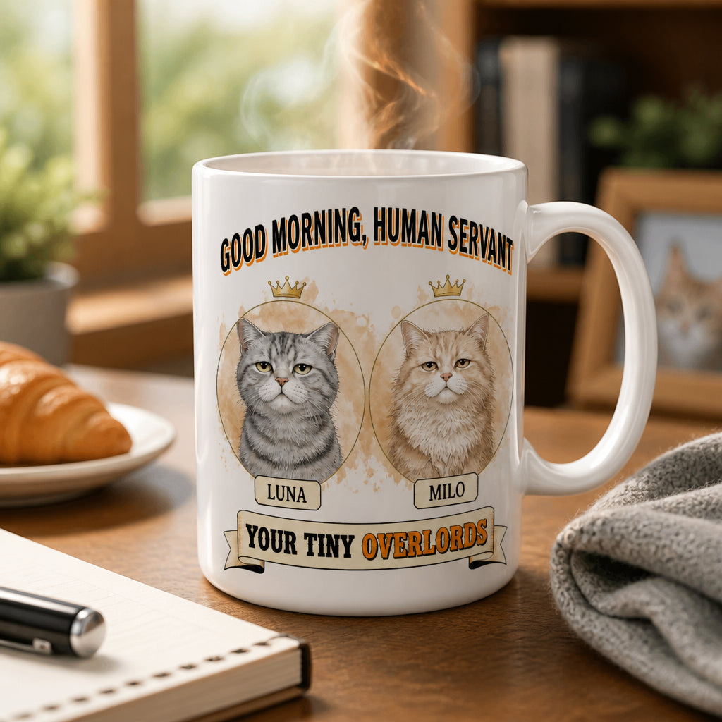 Good Morning Human Servant – Your Tiny Overlords Personalized Cat Portrait Mug - Personalized Mug 2c22b803-f388-4d72-8201-5efa63a81187.jpg