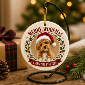 Merry Woofmas Pet Photo Ornament – I Woof You Everyday - Personalized Ornament 2c5ea892-0cb7-4948-869d-01a9e1baff13.jpg