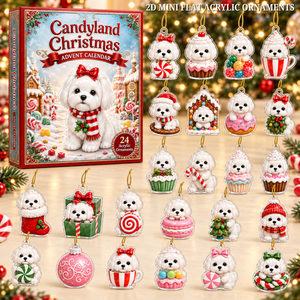 Maltese Candyland Christmas Advent Calendar 2026 - 24-Day Festive Countdown, Acrylic Charms Blind Box - Gift For Dog Lovers 2c909d89-6f44-4ae6-af93-fbeaa87ee059-maltese-text.png
