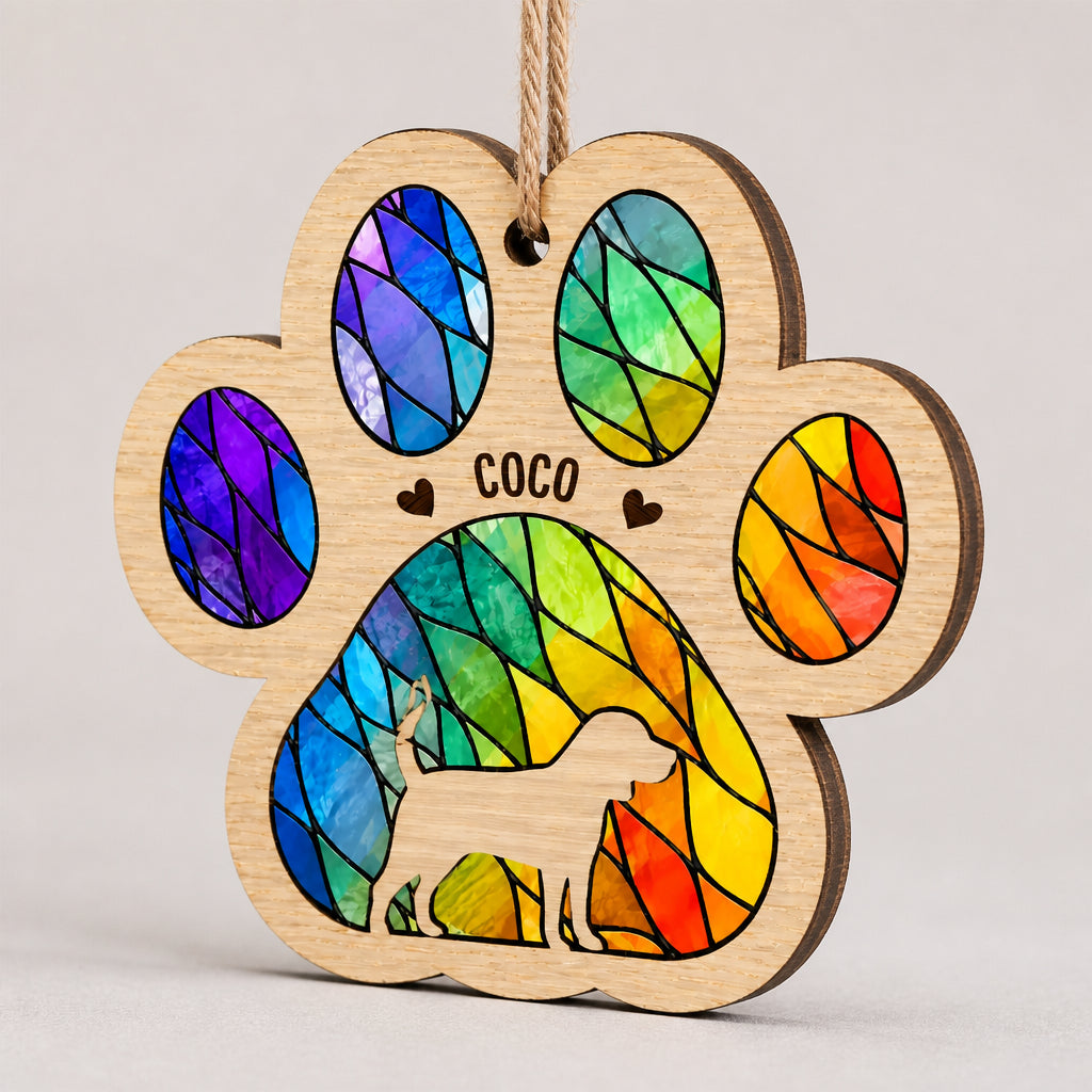 Stained-Glass Paw Pet Name 3-Layer Wood Ornament - Personalized 3-Layered Wood Ornament 2c948551-321b-4cb1-ac3f-037fe18fd4d3.jpg