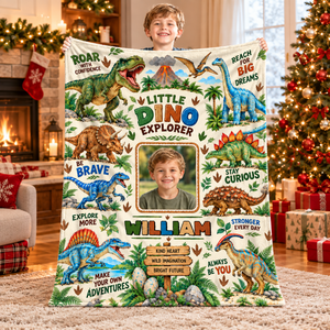 Personalized Dinosaur Photo Blanket – Little Explorer Custom Throw for Boys 2ca6e857-0c8b-4f65-9afc-aaa007334e64-image.png