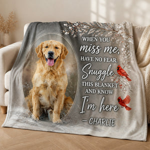 Pet Memorial Photo Blanket – "When You Miss Me" with Cardinals - Personalized Blanket 2ca9e859-5697-4dee-952c-214d4fceb7be.jpg