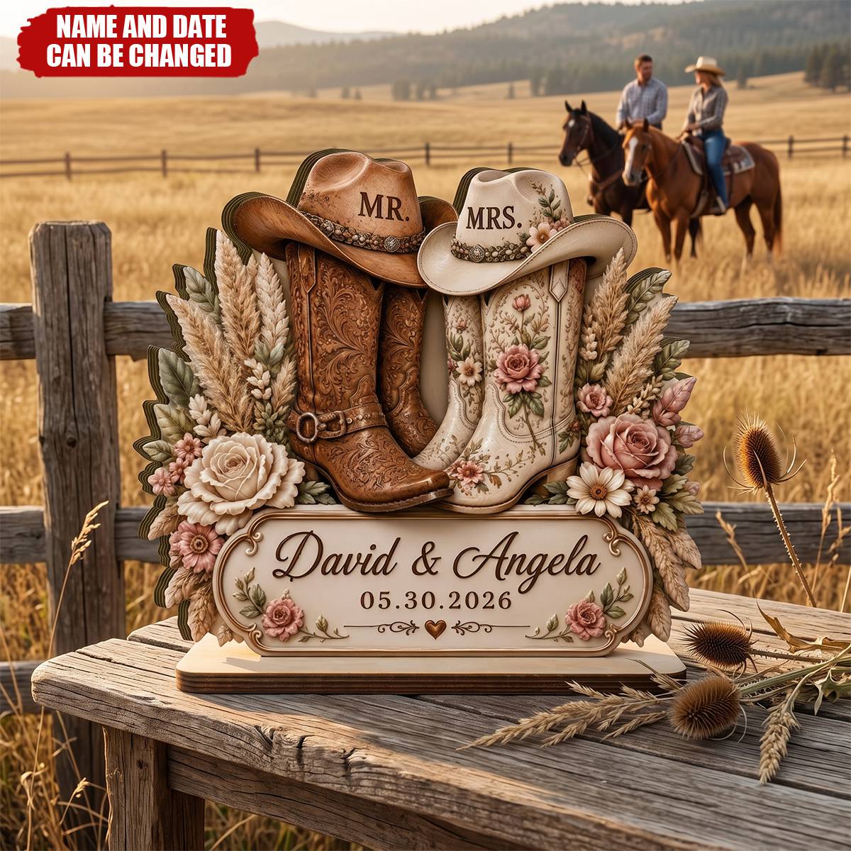Rustic Cowboy Boots Personalized Wedding Wooden Plaque - Custom Anniversary Gift for Couples 2ca9fe3f-7fb7-4b5a-92d6-6b367c673c51-banner-2.jpg