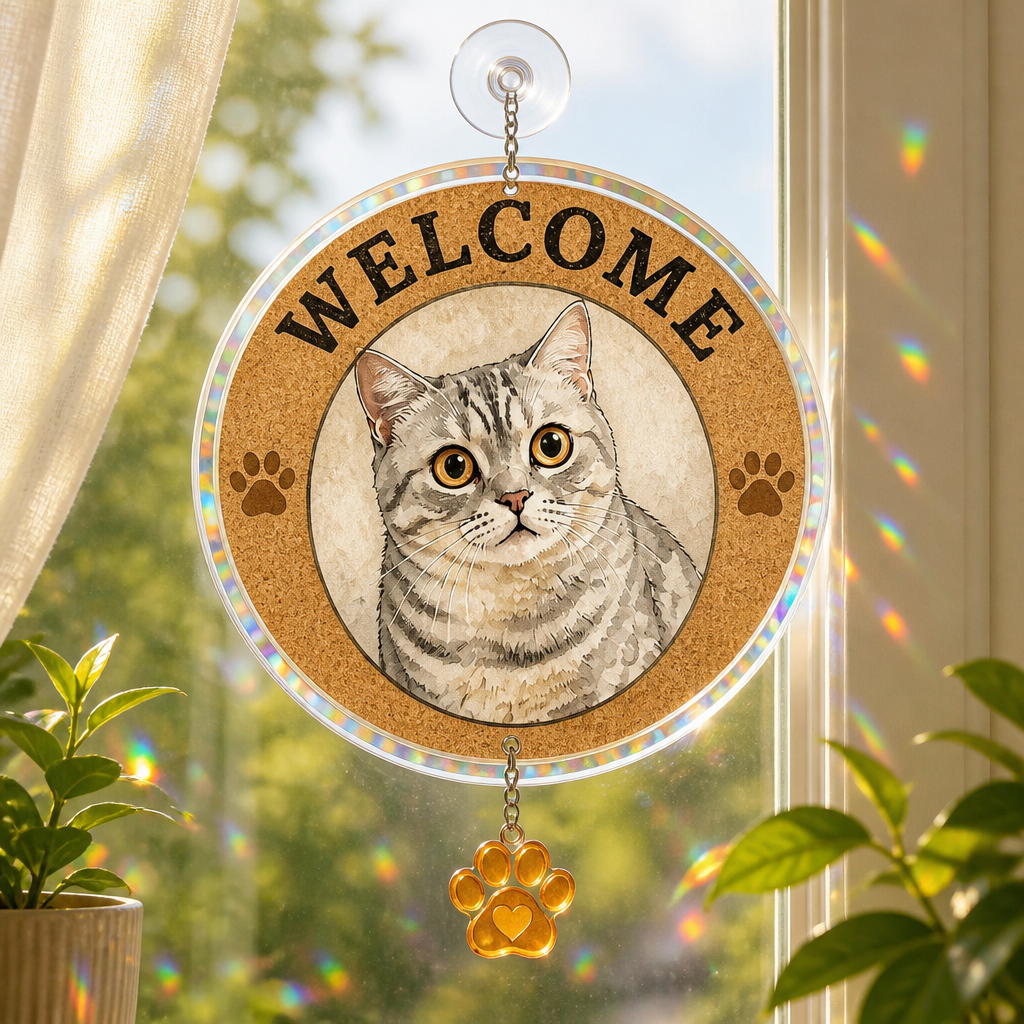 Custom Cat Photo Watercolor Welcome Doormat - Personalized 1 Layered Suncatcher with Charm 2cac0e0c-2043-4c8e-a44f-aec4ae4abbf4.png