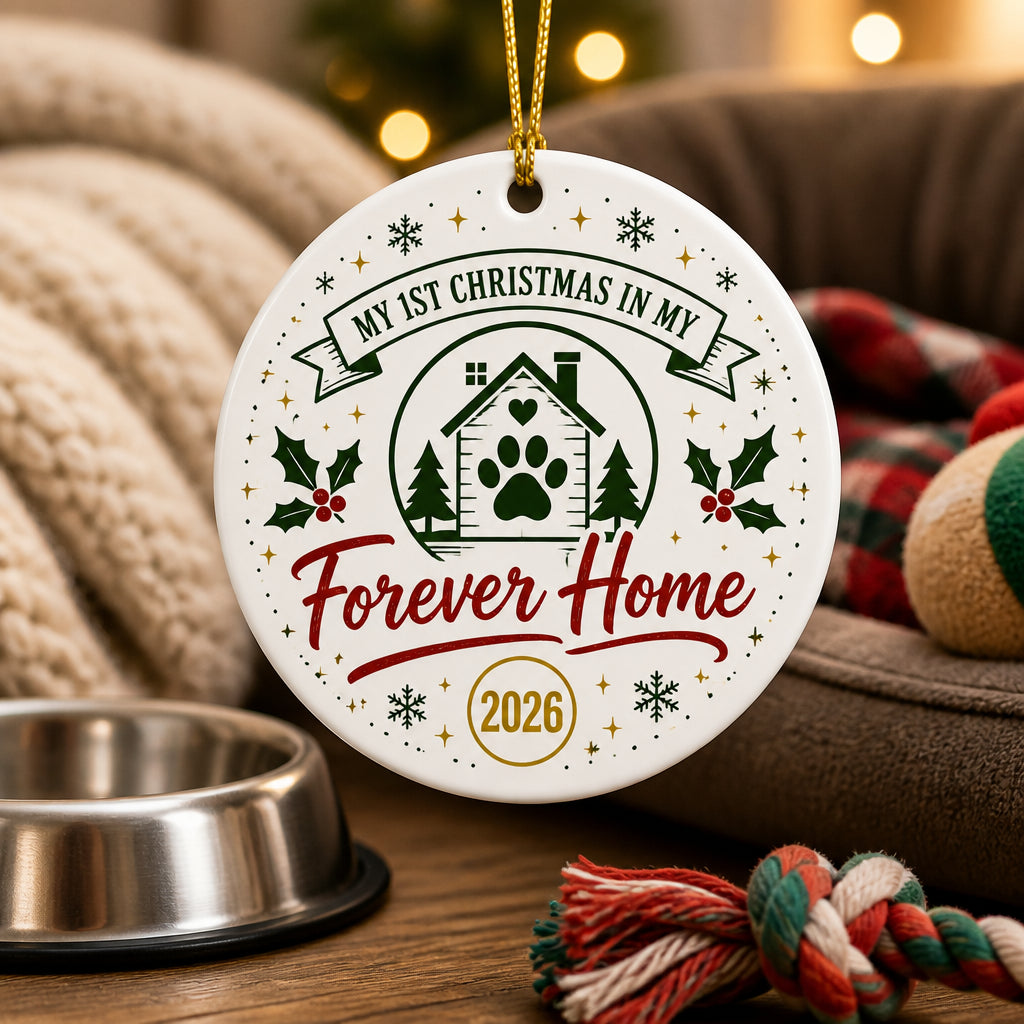 Pet Adoption 'My 1st Christmas in My Forever Home 2026' Round Ornament - Personalized Ornament 2cafec1a-f7de-4ba9-a353-32e42dca9c7b.jpg