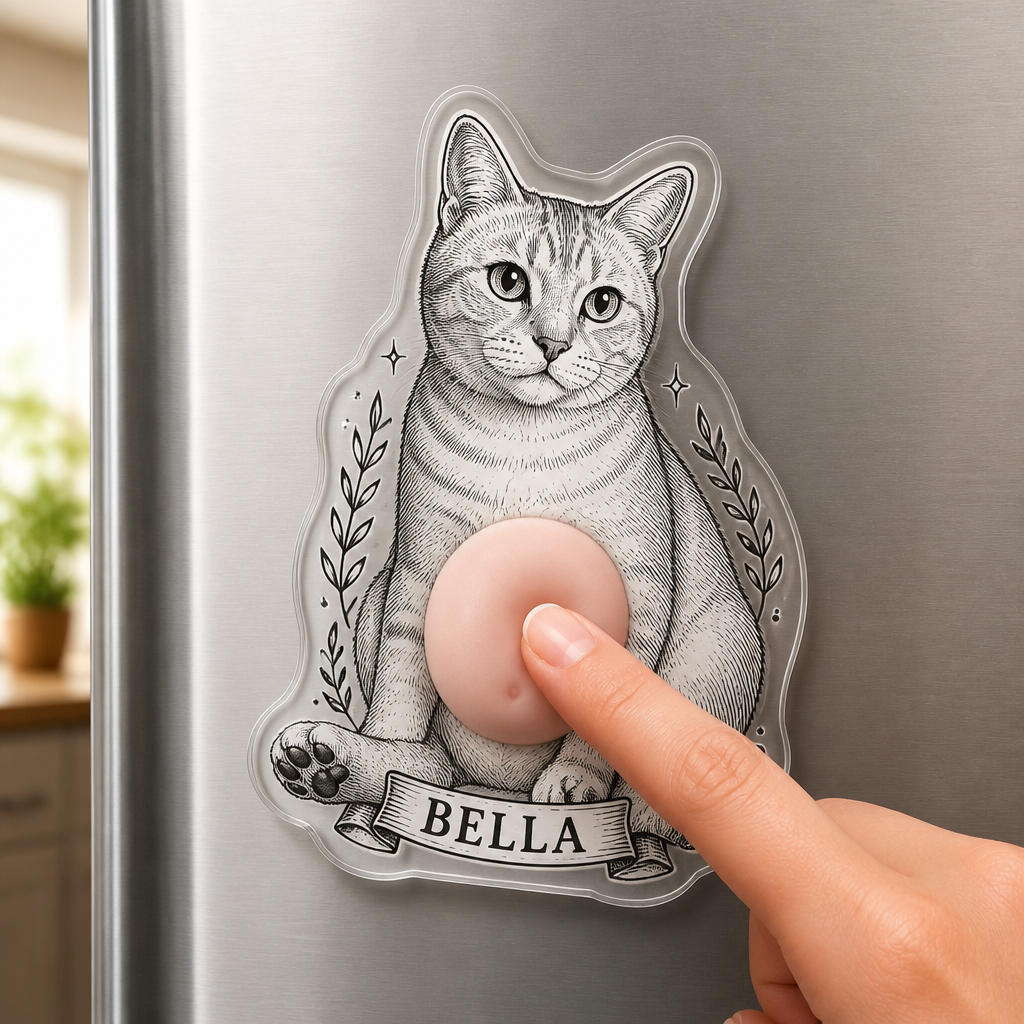 Custom Pet Portrait Engraved Magnet – Laurel Medallion - Personalized Acrylic Refrigerator Magnet - Soft Rubber Belly 2ce159b2-7d57-4927-abab-29fa817f6d70.png