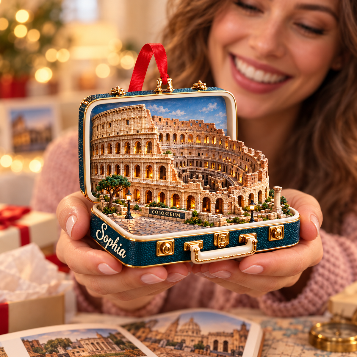 Personalized Colosseum Suitcase Christmas Ornament – Rome Italy Travel Souvenir & Gift for Rome Lovers 2cf816e0-4e8f-4433-98d9-ccd329a2ddda-Personalized-Colosseum-travel-gift-4.png