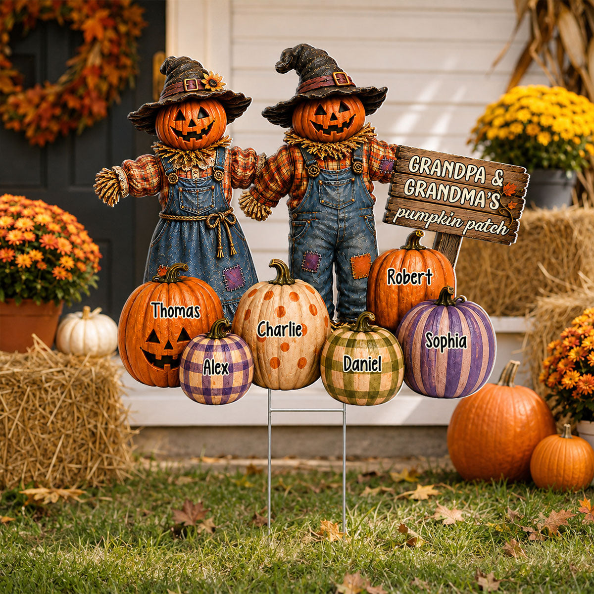 Halloween Fall Scarecrow Grandpa Grandma's Pumpkin Patch - Personalized Yard Sign - Fall Decor For Grandparents 2cfc7cc3-053e-44b2-8f97-c4c4bc7ca1b7-4.jpg