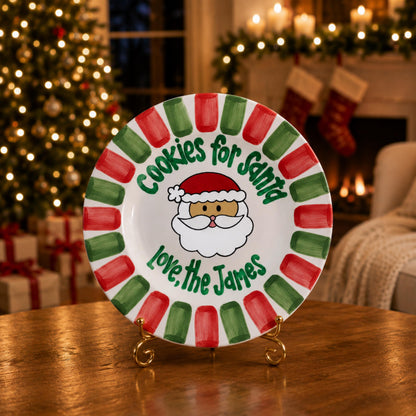 Personalized Hand-Painted Art Style Santa Cookie Plate, Custom Christmas Keepsake Dish 2d07b1d2-fa4d-42e4-b4ea-85ca8b81d369-3.jpg