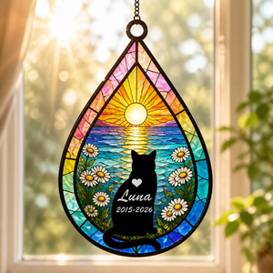 Personalized Cat Memorial Stained-Glass Suncatcher (Name & Years) - Personalized Suncatcher Stained Glass 2d1951a2-7e2f-471f-a3e3-10152b7c74a6.png