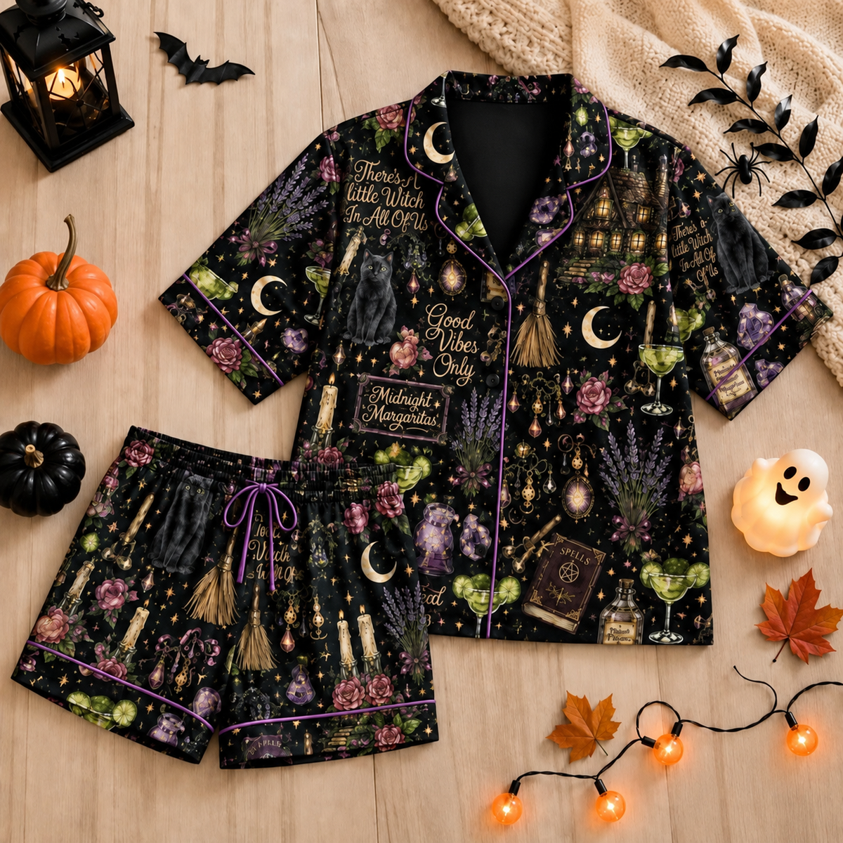 Witchy Halloween Satin Pajamas, Spooky Witch PJs Set, Gothic Sleepwear, Magical Halloween Pajamas, Fall Gift for Her 2d5521dc-9307-4448-89c5-0f63981005d4-ed73b818-70a6-42d2-b0ac-4dd0e82d5088.png