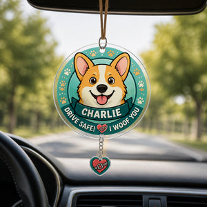 Drive Safe Dog Love Vent Clip – Name Personalized - Personalized 1 Layered Suncatcher with Charm 2d55b577-7f21-4aab-8b4a-6876bb255bfe.jpg