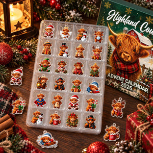 Highland Cow Christmas Advent Calendar, Acrylic or Wood Ornaments, Reusable Countdown Gift Box, Holiday Keepsake 2d625ade-fc86-492e-af97-9f7431297eb8-il_1588xN.8599821109_7bmr.jpg