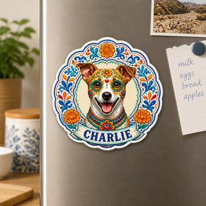 Talavera Pet Portrait Custom Fridge Magnet - Personalized Custom Shape Fridge Magnet 2d6b56f2-9d94-4159-89ab-5ab8a2393dc6.jpg