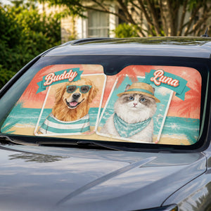 Custom Pet Portrait Auto Sun Shade with Names – Summer Vibe (2 Pets) - Personalized Auto Sun Shade 2d733f00-2bb6-4c00-b595-3fb4aba75e51.jpg