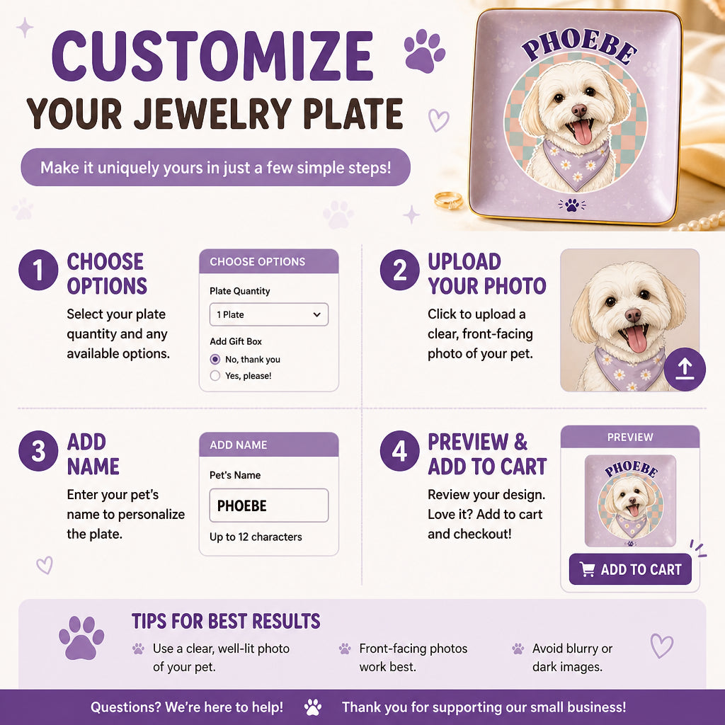 Custom Pet Portrait Name Pattern Jewelry Plate - Personalized Jewelry Plate 2d91a559-2cc9-48ac-bedf-928475b8ae0d.jpg