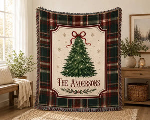 Personalized Christmas Woven Blanket, Family Name Plaid Holiday Throw, Christmas Tree Cozy Winter Home Decor Gift 2da0544b-0e0c-4e5f-8c75-2e7cfee57ac4-vbcvb-1-.webp