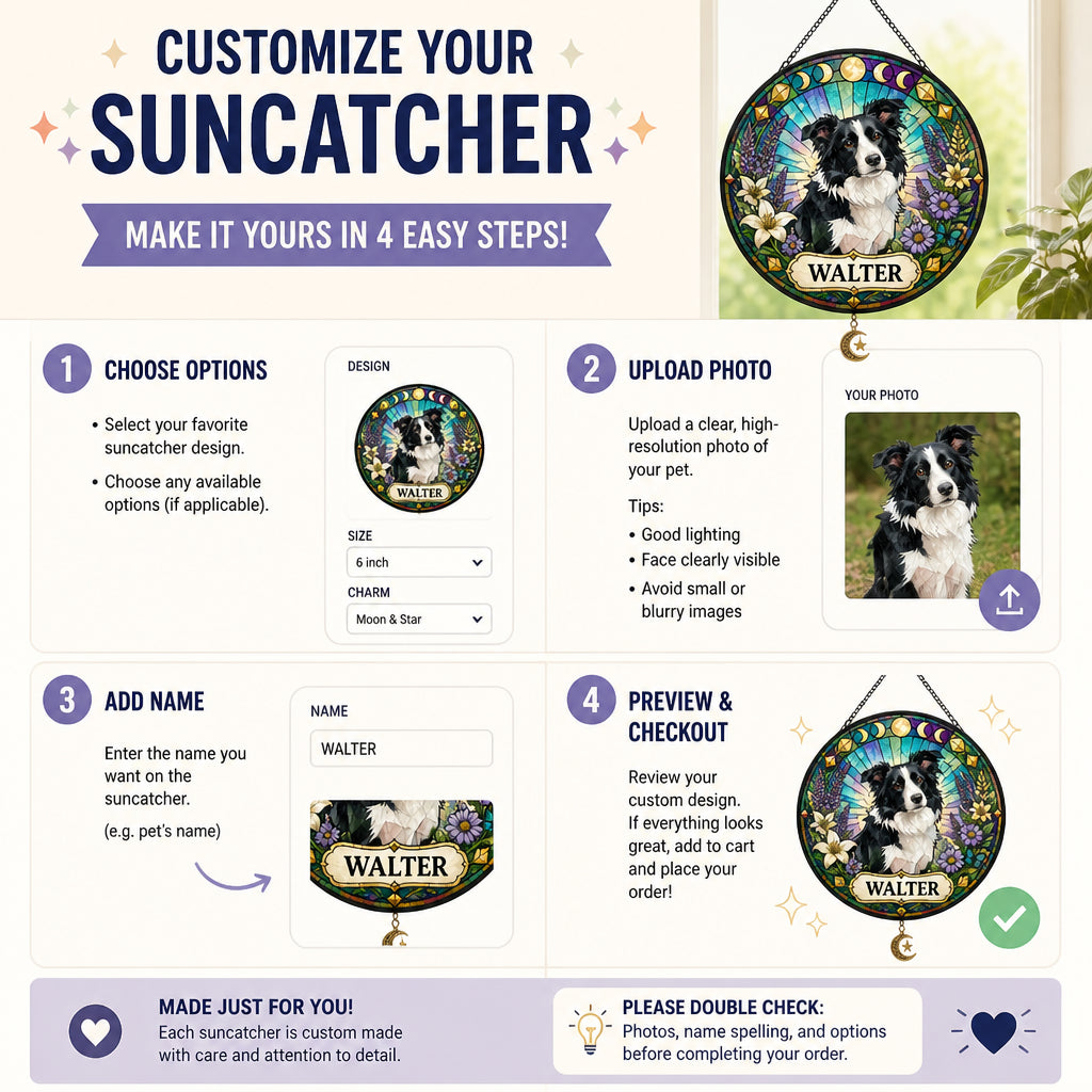 Custom Stained-Glass Pet Suncatcher – Photo-to-Art with Name - Personalized 1 Layered Suncatcher with Charm 2dad0b38-ce89-4dda-a446-314bc12e9a68.jpg