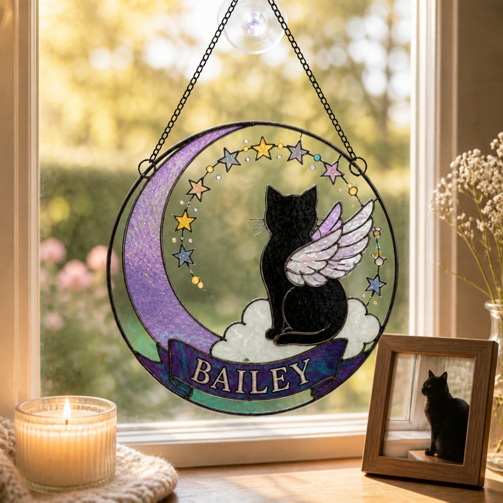 Angel Cat Memorial Stained-Glass Suncatcher – Personalized Name - Personalized Suncatcher Stained Glass 2dc7cb7d-a2e0-454c-a501-7ac33fb6c906.jpg