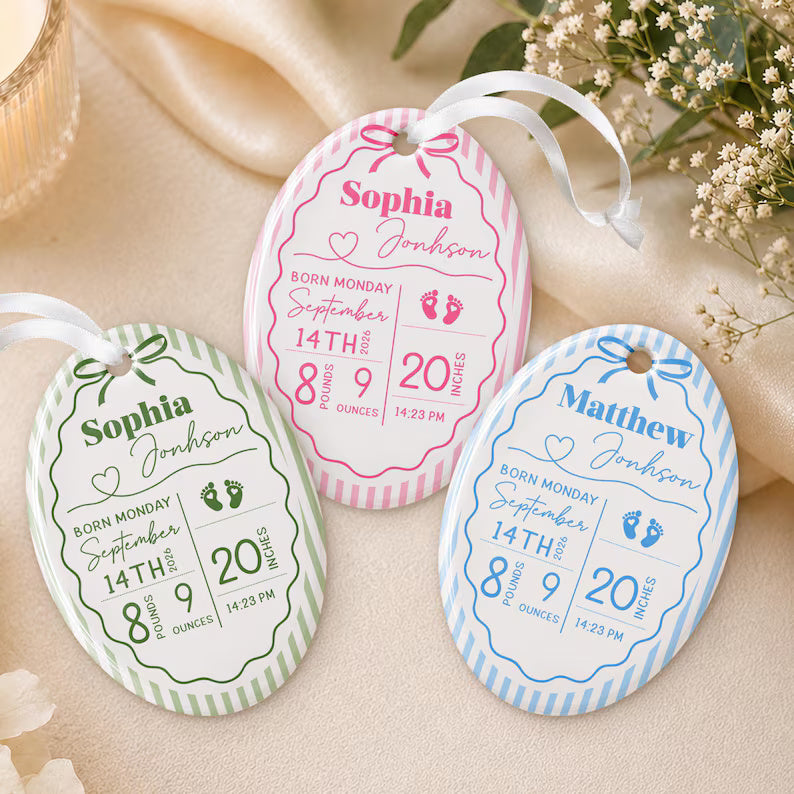 Custom Striped New Baby Ornament: Baby Birth Stats Ceramic Ornament, Christmas Newborn Keepsake, Baby Shower Gift, New Parents Gift 2df85f5f-34d5-4f52-8be9-a679ae879fff-gfhghfghfghfhfrtyrty-3-.jpg