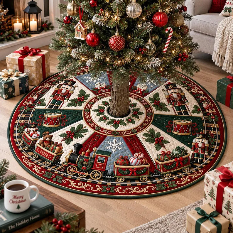 Vintage Quilted Nutcracker Christmas Tree Skirt, Custom Holiday Tree Mat 2dfea254-ef10-4e5e-900e-e06d52830e2e-ggfgf-4-.webp