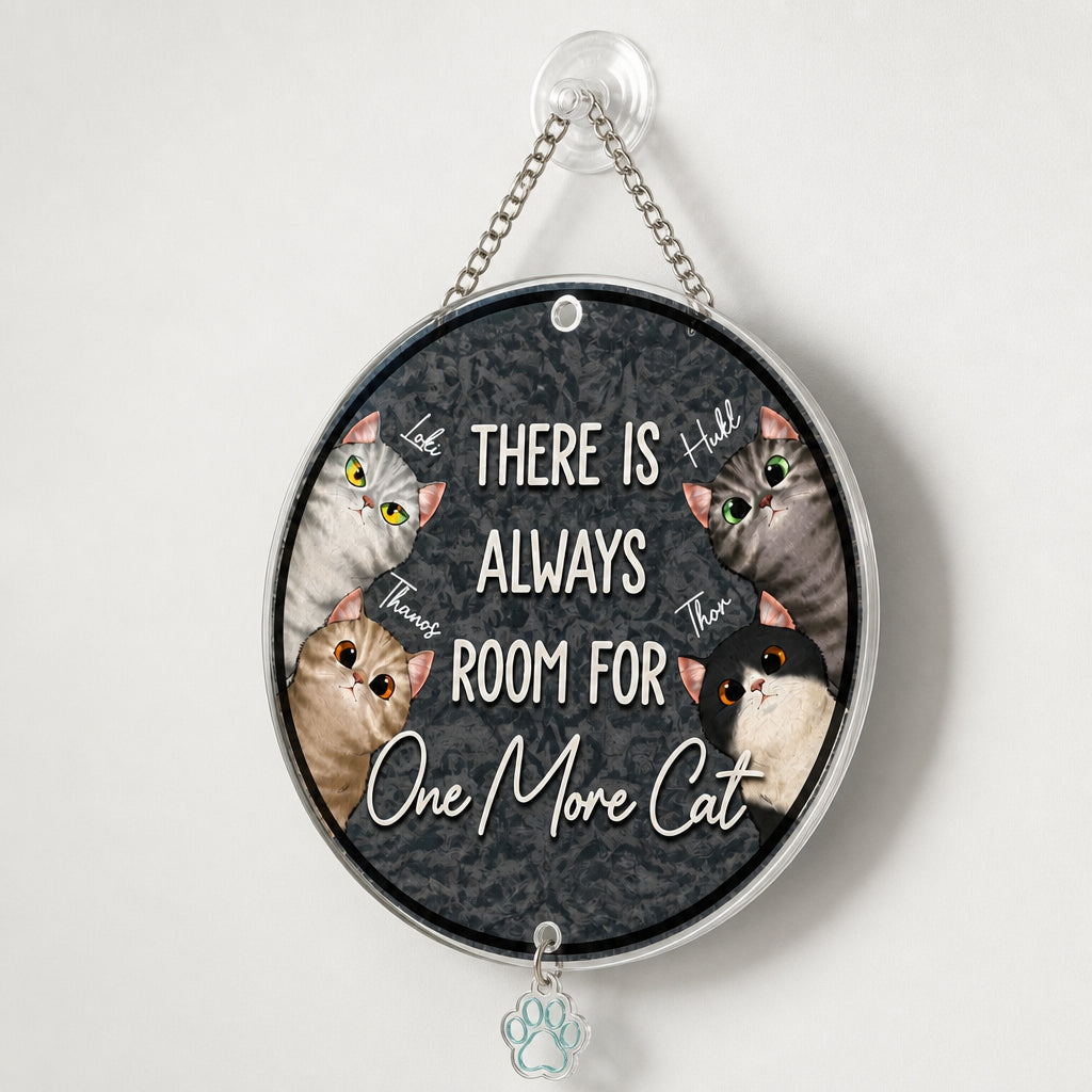 There Is Always Room For One More Cat – Personalized Doormat with 4 Cat Portraits - Personalized 1 Layered Suncatcher with Charm 2e23f247-719f-4eaf-9f55-1653d84ae755.jpg
