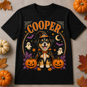 Halloween Witch Pup Personalized Name Tee - Personalized T-shirt 2e2b0a3a-d7bc-4100-894d-74ee6293004f.png