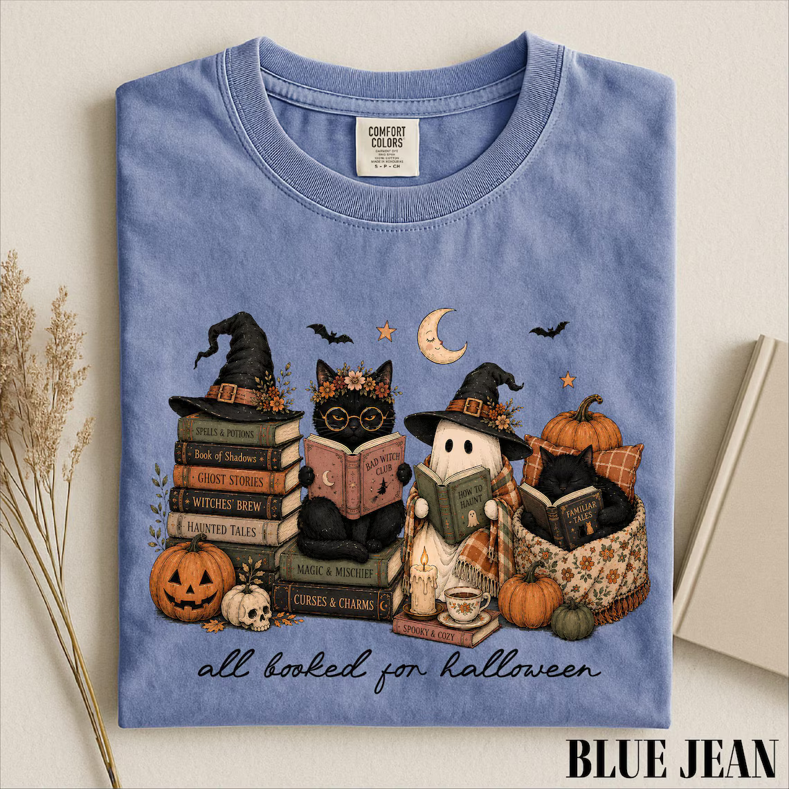 All Booked For Halloween Shirt, Funny Pumpkin Owl Book Cartoon Graphic Tee, Spooky Retro Humor Top, October Haunted Gift Shirt 2e375f5c-3ba1-4955-953c-7d49551d5f93-3_converted.png