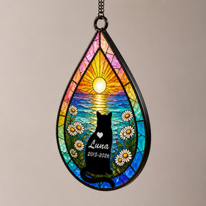 Personalized Cat Memorial Stained-Glass Suncatcher (Name & Years) - Personalized Suncatcher Stained Glass 2e391a43-c61f-4354-aab7-55d688951f98.jpg